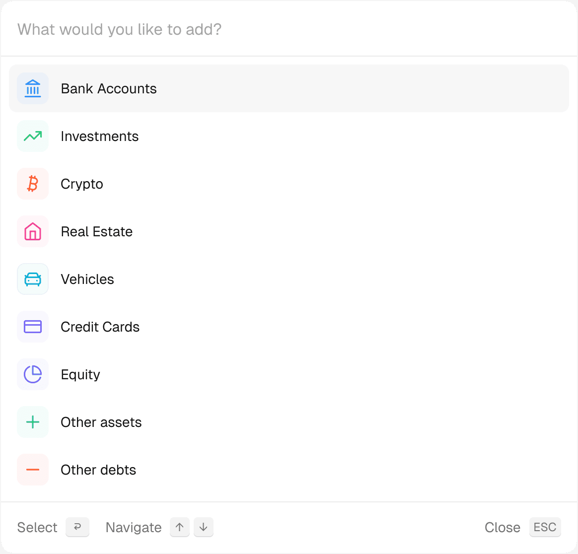 Add anything interface mockup